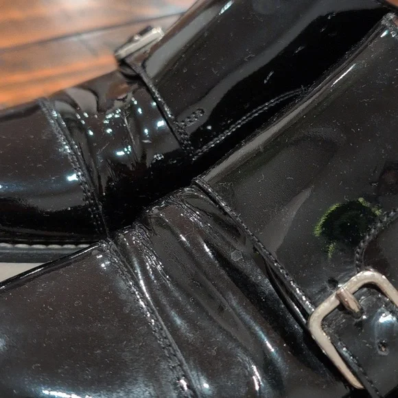 The Office Of Angela Scott Mr. Sterling Monk Strap Patent Shoes Oxford 38.5